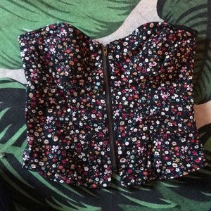 Zip up corset top